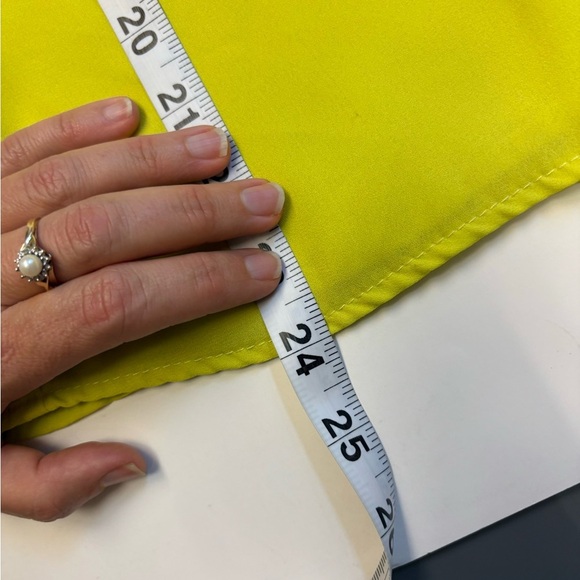 High Street chartreuse tie spaghetti strap vneck camisole top blouse women's XS - Picture 7 of 7